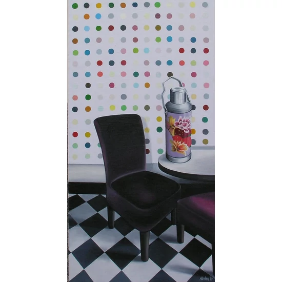 Sweet Home IV. - olajfestmény 65x125 cm