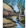 Baromfiudvar - olajfestmény faroston 40x50 cm