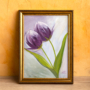 Kép 2/3 - Szerelmes tulipánok - olajfestmény faroston 40x50 cm