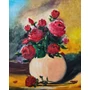 Vörös Rózsák - olajfestmény faroston 40x50 cm